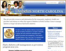 Tablet Screenshot of diabetesnc.com